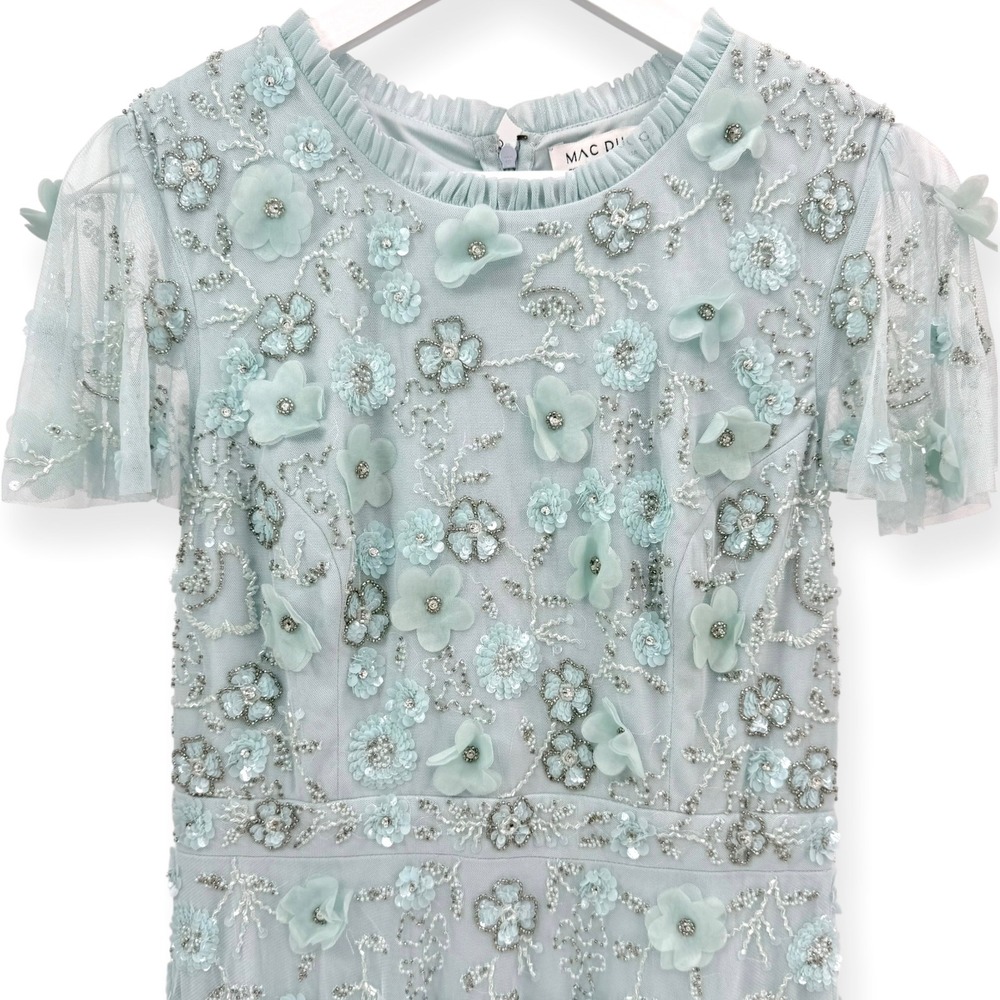 Mac Duggal Mint Green Embellished Midi Dress - Picture 6 of 12